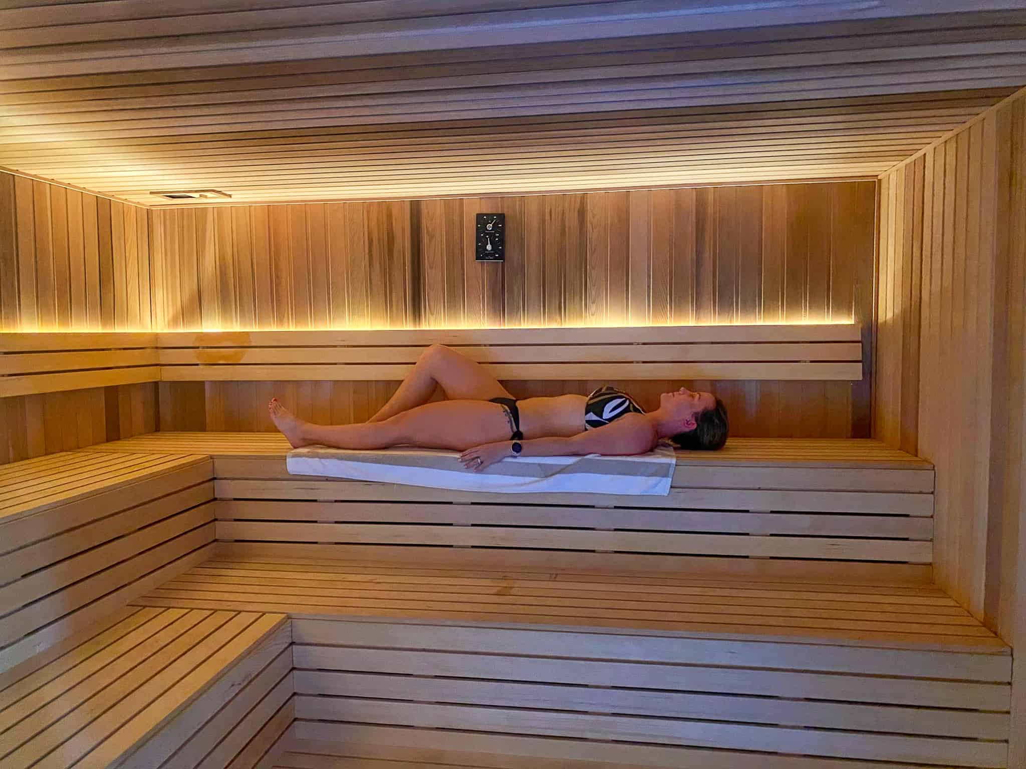 Relaxing in Sauna