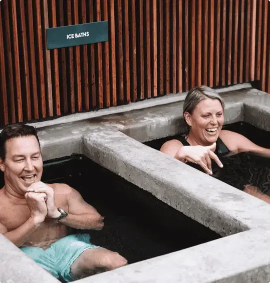 Man and Woman in Brisbane Ice Bath