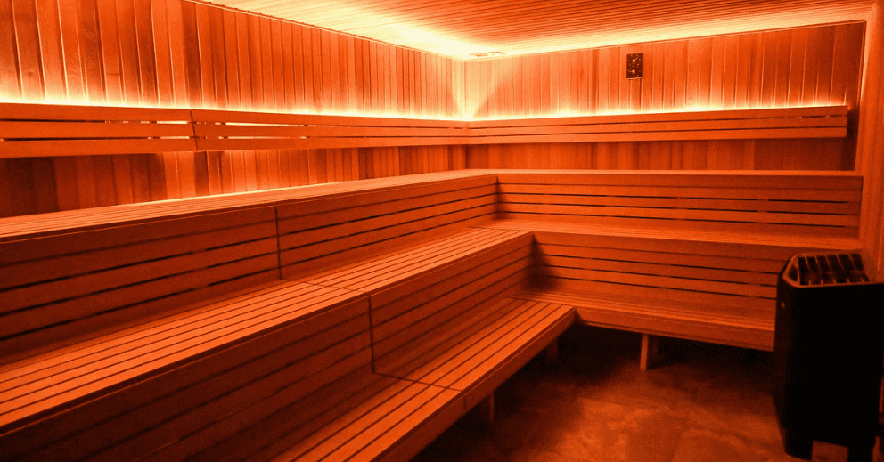 A traditional sauna